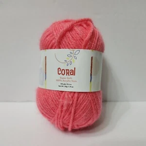 Coral Super Soft Garn 100 % Acrylgarn 1,75 Oz. - Bild 1 von 4