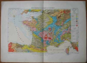 1877 Mapa Reclus MAPA GEOLÓGICO DE FRANCIA (#1) - Imagen 1 de 1
