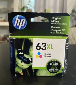 HP 63XL Tri-Color Tintenpatrone Original Original Abgelaufen Nov 2022 Versiegelt - Bild 1 von 9
