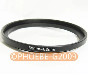 58mm to 62mm 58-62 mm Step Up Filter Ring  Adapter - Picture 1 of 1