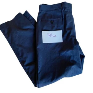 Express Classic Navy Blue 34” Dress Pants Straight Leg Professional (Tag 33/30) - Picture 1 of 5