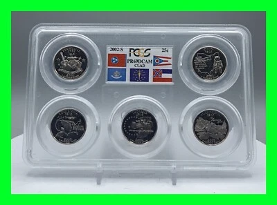 2002-S PCGS PR69 DCAM State Quarter 5 Coin Set  - Image 1 of 4