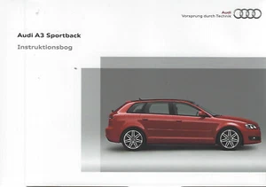AUDI A3 Sportback Instruktionsbog 2009 2010 8PA Handbuch Handbog Dänisch BA - Picture 1 of 1