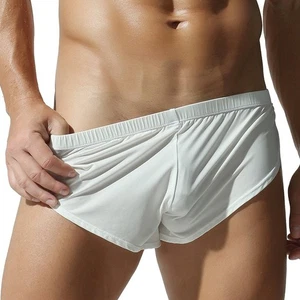 Weiche atmungsaktive Herren Boxershorts Shorts sexy hoch geschnitten Seitenschlitz Unterwäsche Pants - Bild 1 von 18