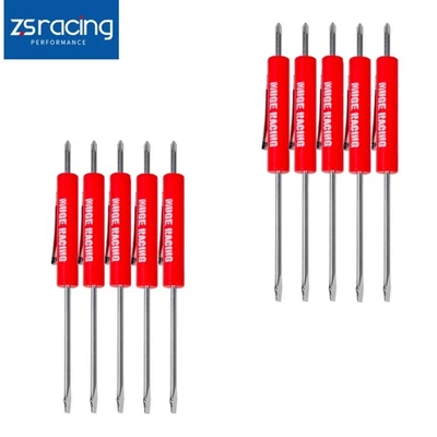 ANNX 10x Red Mini Pocket Screwdriver Phillips & Flat Head Tip with Magnet and Clip