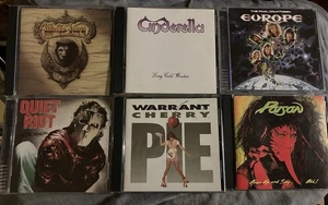 CINDERELLA, EUROPE, QUIET RIOT, POISON - 6x 80’s Rock CD Lot - FREE US SHIPPING - Picture 1 of 7