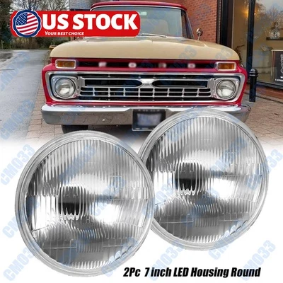 Par de faros LED de 7 pulgadas para camioneta Ford F100 F250 F350 1953-1977 Foto 1 de 4