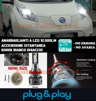 Nissan Leaf ZE0 Lámparas H4 LED Cruce Carretera 12.000LM Cambus - Imagen 1 de 4