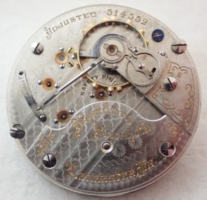 ANTIQUE 18s HAMILTON GRADE 940 21 JEWEL 21j OPEN FACE POCKET WATCH MOVEMENT - Picture 1 of 2