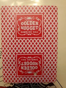 VINTAGE LAS VEGAS - SINGLE SWAP PLAYING CARD - GOLDEN NUGGET GAMBLING HALL - Picture 1 of 1