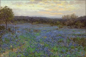 Poster, Many Sizes; Julian Onderdonk - Field Of Bluebonnets At Sunset (1919-1920 - Picture 1 of 1