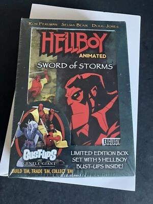 HELLBOY ANIMATED SWORD OF STORMS DVD LIMITED EDITION BOX SET W/BUST-UPS 2006 NEW - Image 1 of 4