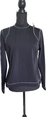 Camisa Top Lands' End Mujer Talla 10/12 Ropa Activa Negra Stich Block Manga Larga Foto 1 de 3