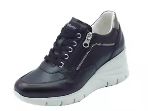 NeroGiardini E512942D Guanto Nero Sneakers per Donna in pelle zeppa alta - Imagen 1 de 3