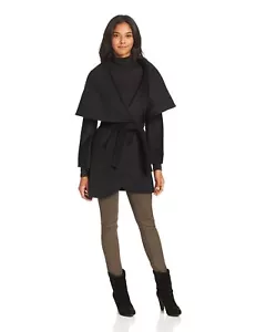 NWT Womens T Tahari Women's Marla Wool-Blend Wrap Coat Plus Size 1X $400 5D317 - Picture 1 of 2