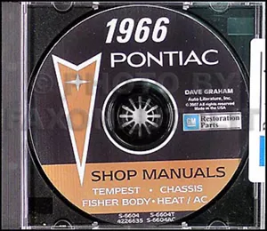1966 Pontiac CD Cuerpo Reparación Y Tienda Manual AC Servicio Gto Tempest Lemans - Imagen 1 de 1