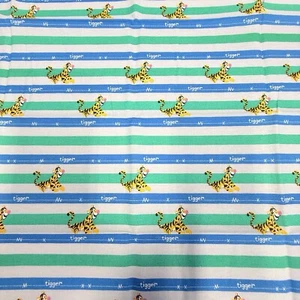 Winnie The Pooh Tigger Stripes Novelty Quilting Fabric FQ 45cm W x 55cm L BN - Picture 1 of 11