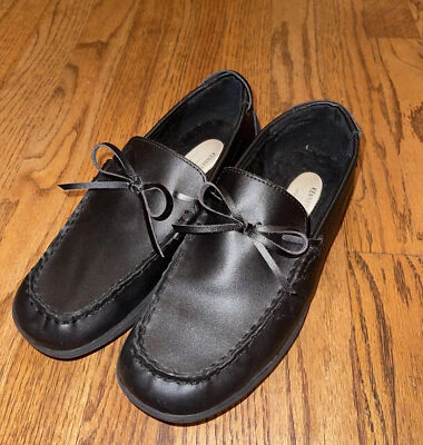 Mocassim de couro masculino Kenneth Cole Reaction infantil preto moeda de dez centavos tamanho pequeno 5 - Imagem 1 de 4