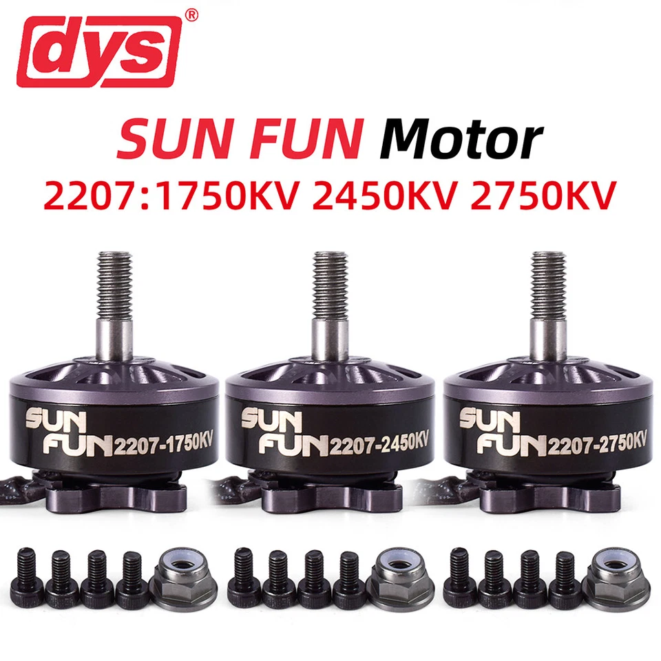 DYS SF-2207 Brushless Motor 1750/ 2450 / 2750KV 4-5S CW for RC FPV Racing Drone - Image 1 of 4