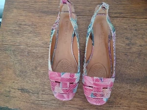 Gentle Soles by Kenneth Cole "It's So Fun" Leather Weave Slingback Flat Size 7 M - Picture 1 of 7