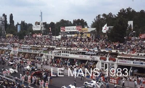 START GRID LE MANS 1983 35MM PHOTO SLIDE RONDEAU MAZDA PIT - Picture 1 of 2