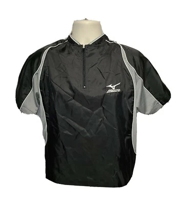 Chaqueta cortavientos pulóver negra mediana Mizuno Youth Foto 1 de 4