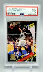 1992 Topps Archives GOLD Shaquille O’Neal Rookie Card #150 RC PSA 9 MINT - Picture 1 of 4