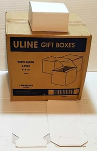 Weiße glänzende Einzelhandels-/Geschenkkartons. 100 Stück. 4"×4"×2. Neu - Bild 1 von 5
