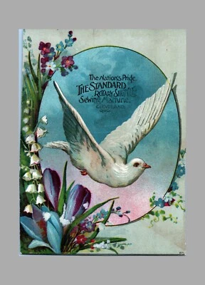 Standard Sewing Machine Framed Dove Canton Ohiio Victorian Trade Card - Image 1 of 2