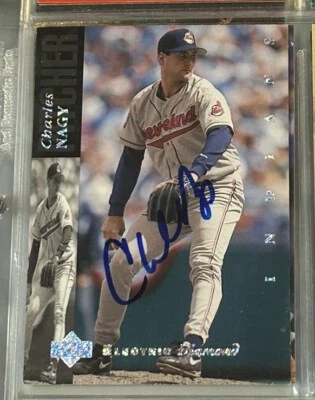 Charles Nagy 1994 Upper Deck UD Electric Diamond Signed Autograph AUTO TTM - Image 1 of 2