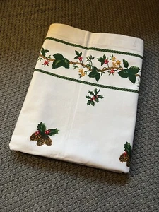 Waverly Pine Cone Holly Christmas Print Shower Curtain, 72 in, *Altered - Picture 1 of 8