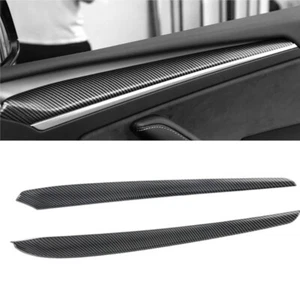 Cubierta interior del panel de la puerta estilo fibra de carbono para Tesla modelo 3 Y 2019-2023 - Imagen 1 de 12