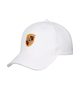 Original Porsche Wappen Logo Baseball-Cap Mütze Kappe Basecap Crest-Cap weiß - Bild 1 von 1