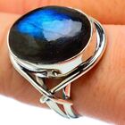 Solid 925 Silver Ring Labradorite Stone Ring Handmade Woman Ring All Size Mk577
