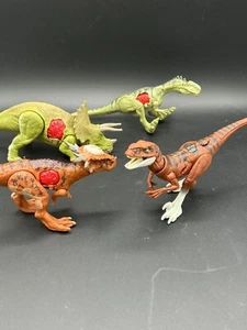 Jurassic World Battle Damage 4 Dinosaur Toy Figures - Picture 1 of 10
