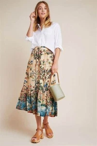 anthropologie swan lake midi skirt vineet bahl rare M NWT - Picture 1 of 6