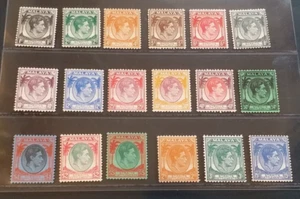 STRAITS SETTLEMENTS 1937 KG VI 1c to $5 SG 278 - 289 Sc 238 - 255 set 18 MNH - Picture 1 of 2