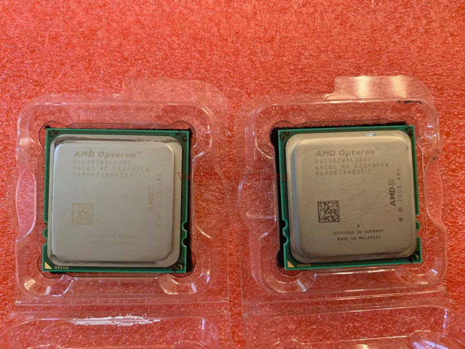 Lote de 2 AMD Opteron 2382 2,6 GHz Quad-Core (OS2382WAL4DGI) CPU Socket F 1207 Foto 1 de 1