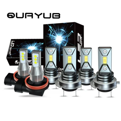 For BMW 525i 530i 540i 2001-2003 6X LED Headlight Bulbs Hi Lo Beam Fog Light - Image 1 of 4