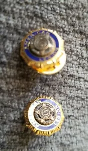 Menge 2 Vintage American Legion Revers Pin Krawatte Tack 0,5" USA Veteran AMVETS selten - Bild 1 von 2
