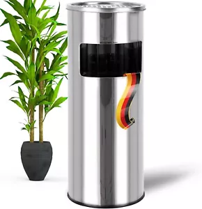 30L Standaschenbecher Silber Außen Aschenbecher Mülleimer Standascher Ascher - Bild 1 von 7