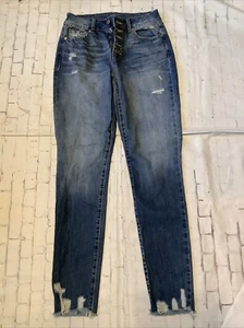 Rewash Juniors Jeans Size 3 26” Waist Dark Wash High Rise Button Fly - Bild 1 von 7