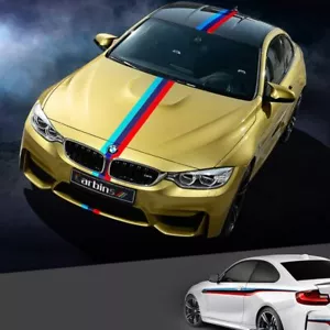 2 m BMW tira M pegatina espejo capó coche puerta pegatina trasera 6,75 €/m coche - Imagen 1 de 5