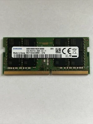 Samsung 32GB PC4-21300 DDR4-2666MHz Laptop Memory SoDimm RAM M471A4G43MB1-CTD - Image 1 of 3
