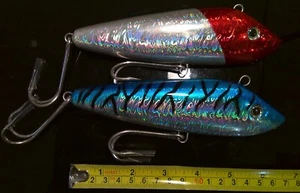 2 brand new Tuna Giant trembler fishing lures, Laser paint, Mustad double hooks - Picture 1 of 2