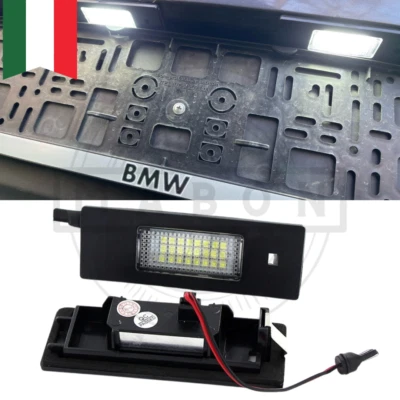 Coppia 2 Placchette 48 LED Luci Targa BMW SERIE 1 6 CANBUS 6000K Bianco Ghiaccio - Immagine 1 di 4