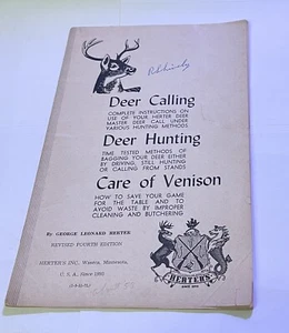 Herter's Deer Calling, Deer Hunting, Care of Venison ~ 1953 ~ Cuarta edición - Imagen 1 de 3