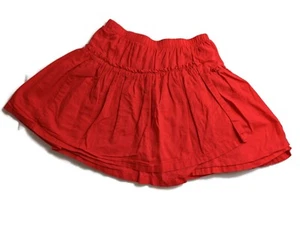 Gymboree Girls size 8 Red Gathered Frilly Cotton Elastic Waist Sassy Skirt - Picture 1 of 7