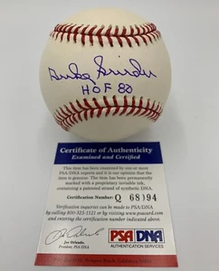 DUKE SNIDER signed Rawlings OFFICIAL NATIONAL LEAGUE RO-N Baseball ROY 80 - PSA - Picture 1 of 8