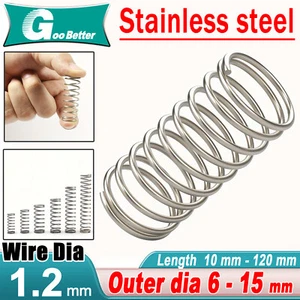 Compression Spring Pressure Small Spring A2 Stainles Steel Wire Diameter 1.2mm - Picture 1 of 28